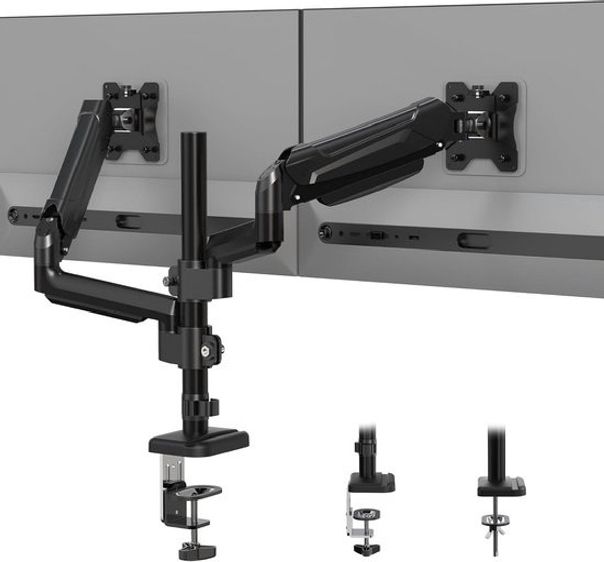 Monitor arm 2 Schermen - Verstelbaar - Beugel twee Schermen - Monitorplatform