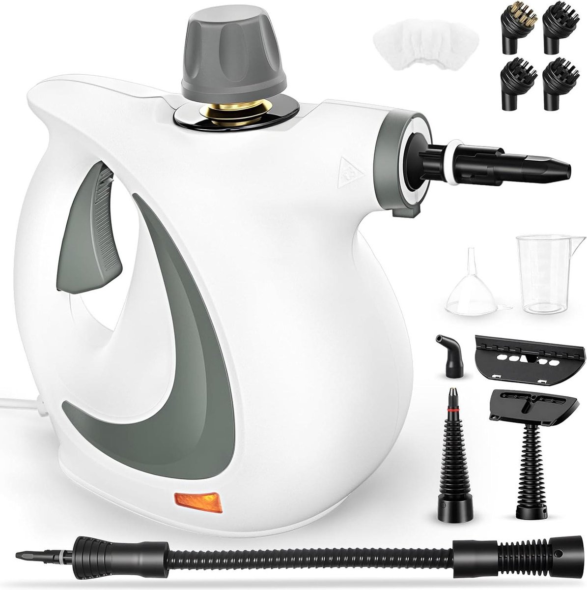Stoomreiniger Handheld - Multifunctionele Stomer - Grondig Reinigen - 12 Delige Accessoireset - 350 ml Tank - Wit