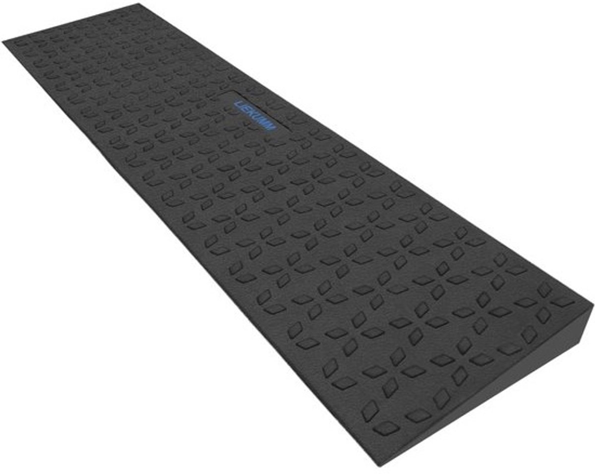 Antislip rubberen drempelhelling 4 cm hoog - Robuuste oprijplaat voor rolstoel, scooter en drempels