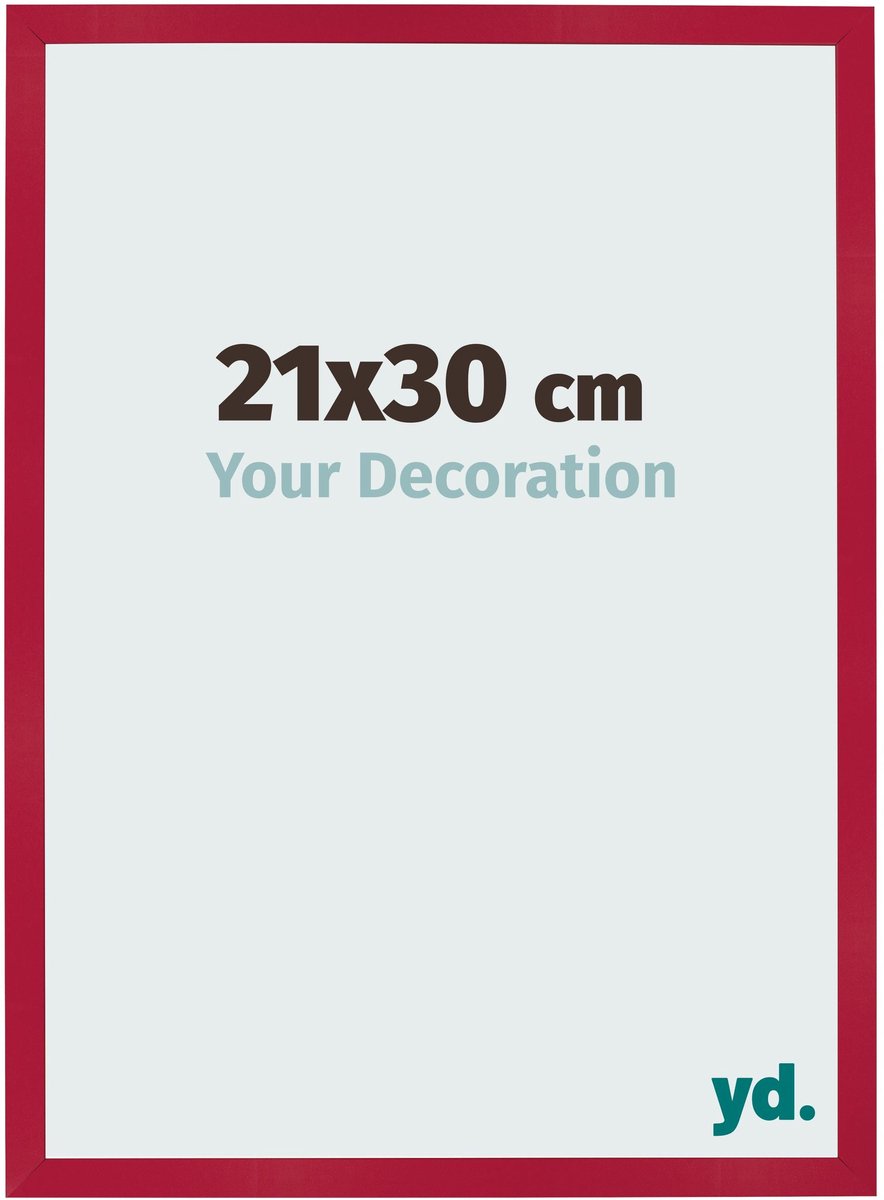 Your Decoration - Fotolijst 21x30 cm - MDF - Rood - Bologna