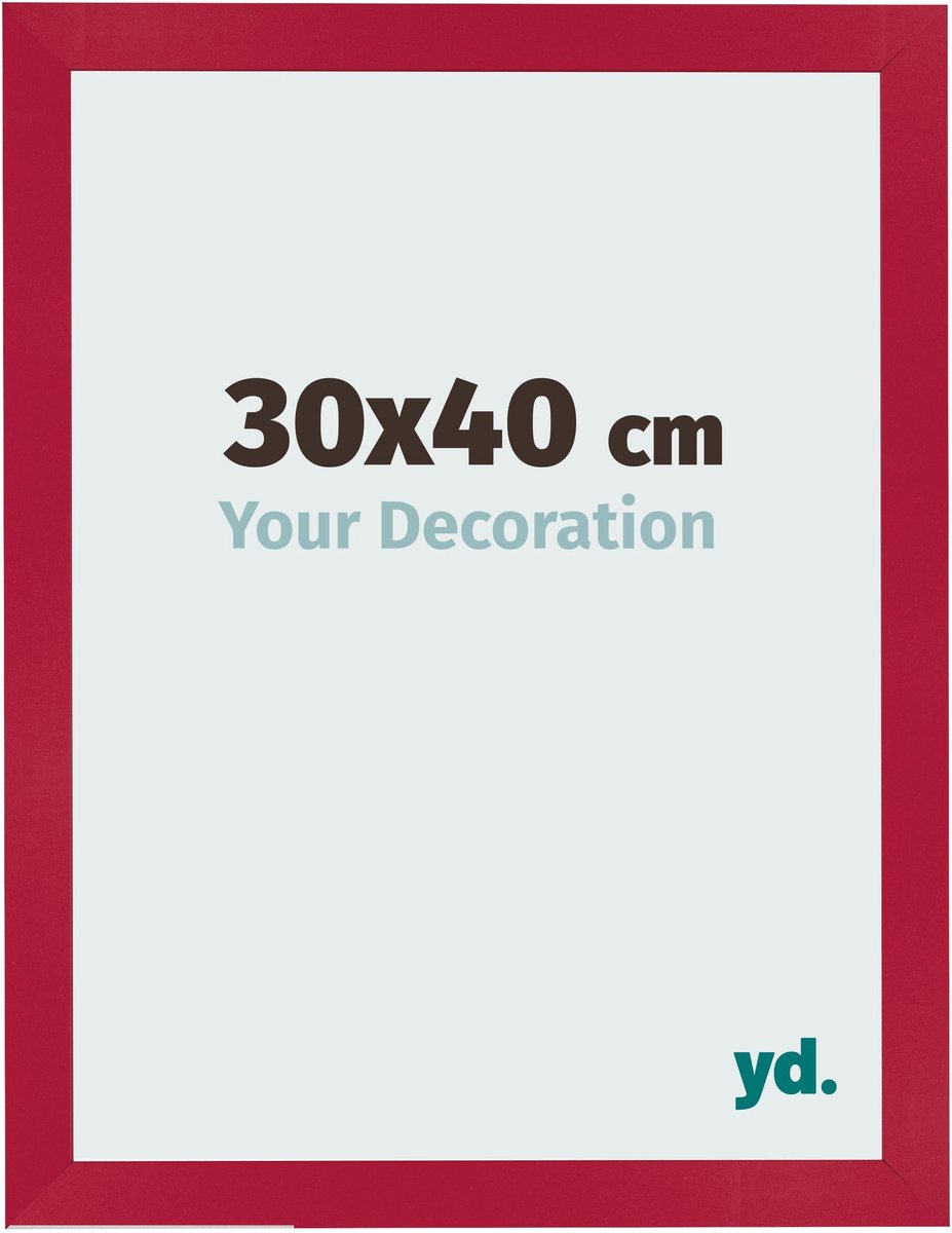 Your Decoration - Fotolijst 30x40 cm - MDF - Rood - Bologna