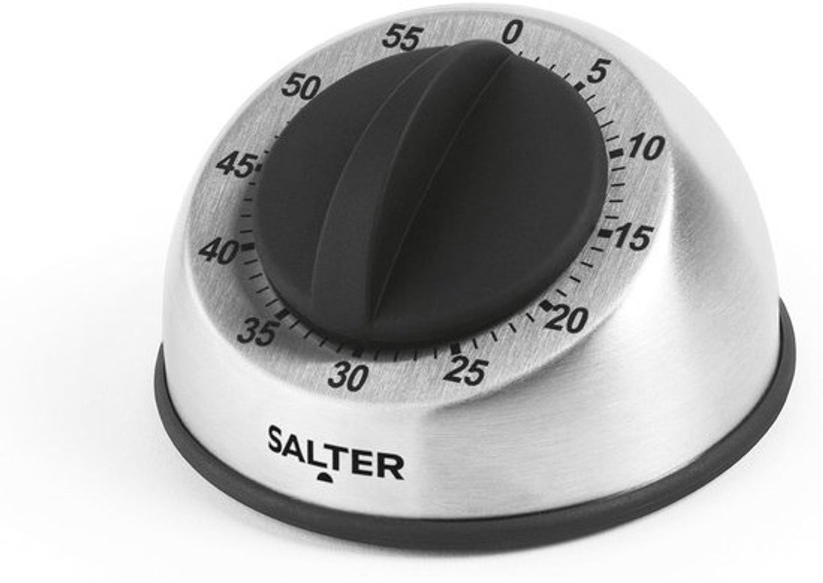 Mechanische Keukentimer 60 Minuten - Roestvrij Staal
