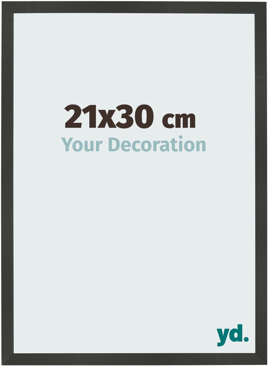 Your Decoration - Fotolijst 21x30 cm - MDF - Antraciet - Bologna
