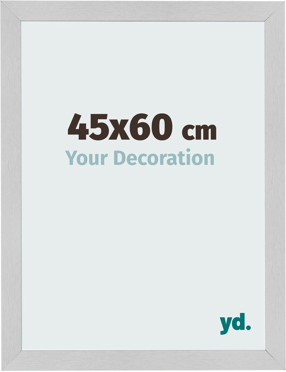 Your Decoration - Fotolijst 45x60 cm - MDF - Edelstaal - Bologna