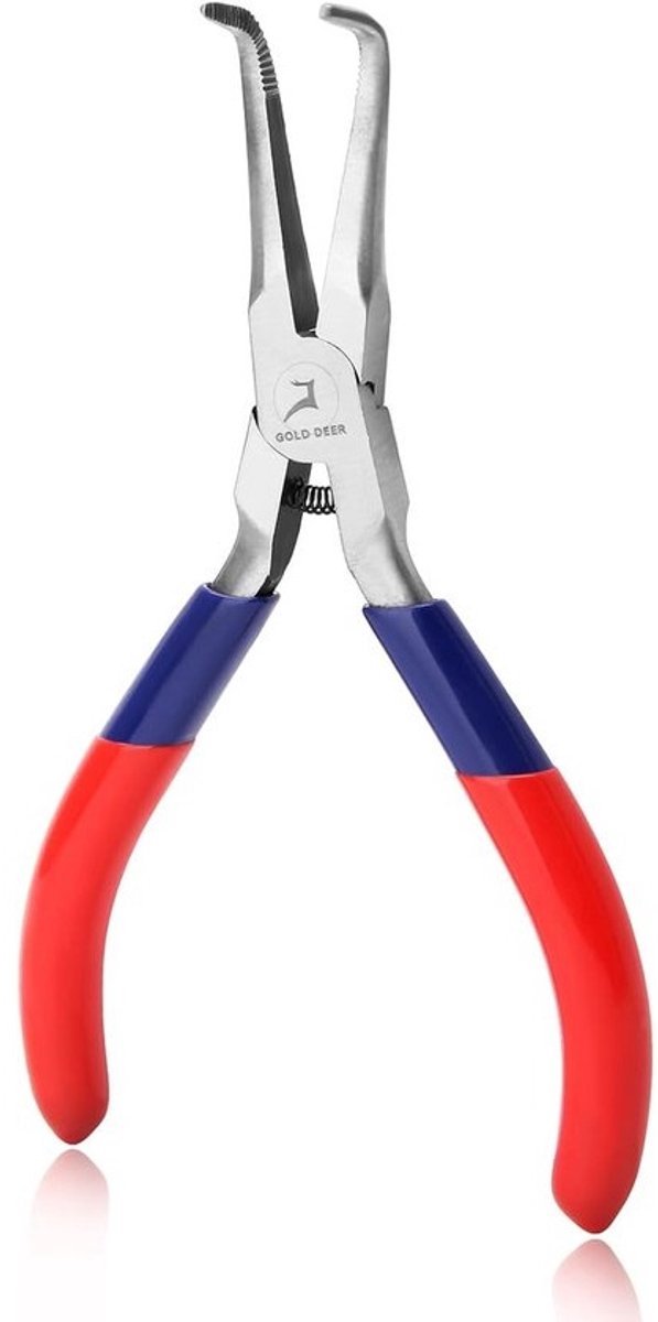 Gebogen Naald Neus Tang met Getande Kaak - Mini Sieraden Tang voor Buigen en Grijpen