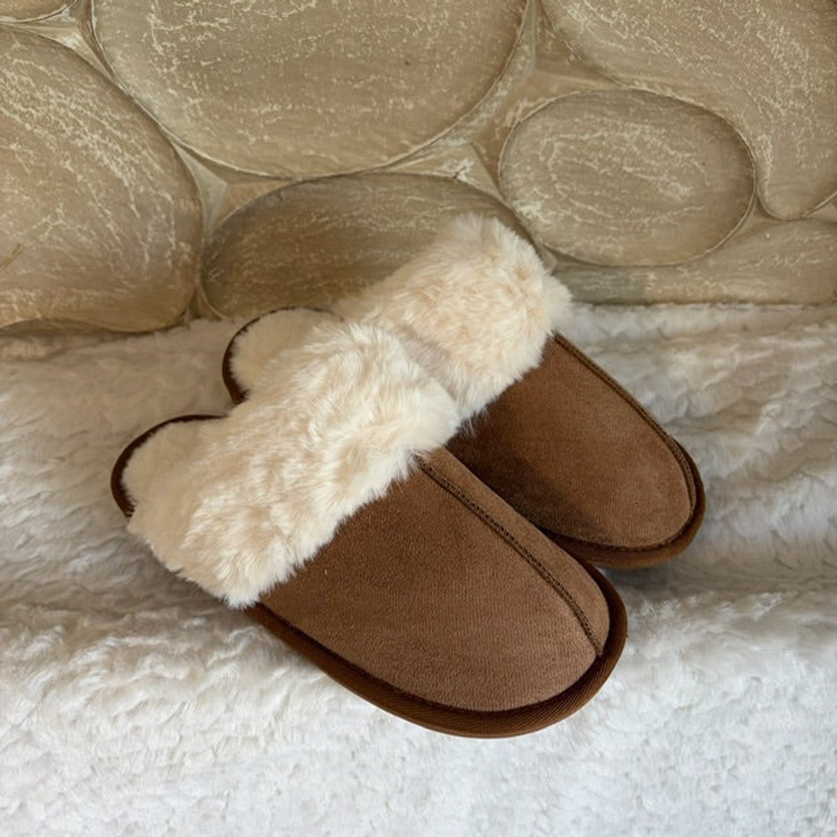 Cozy pantoffels dark camel Camel / 37