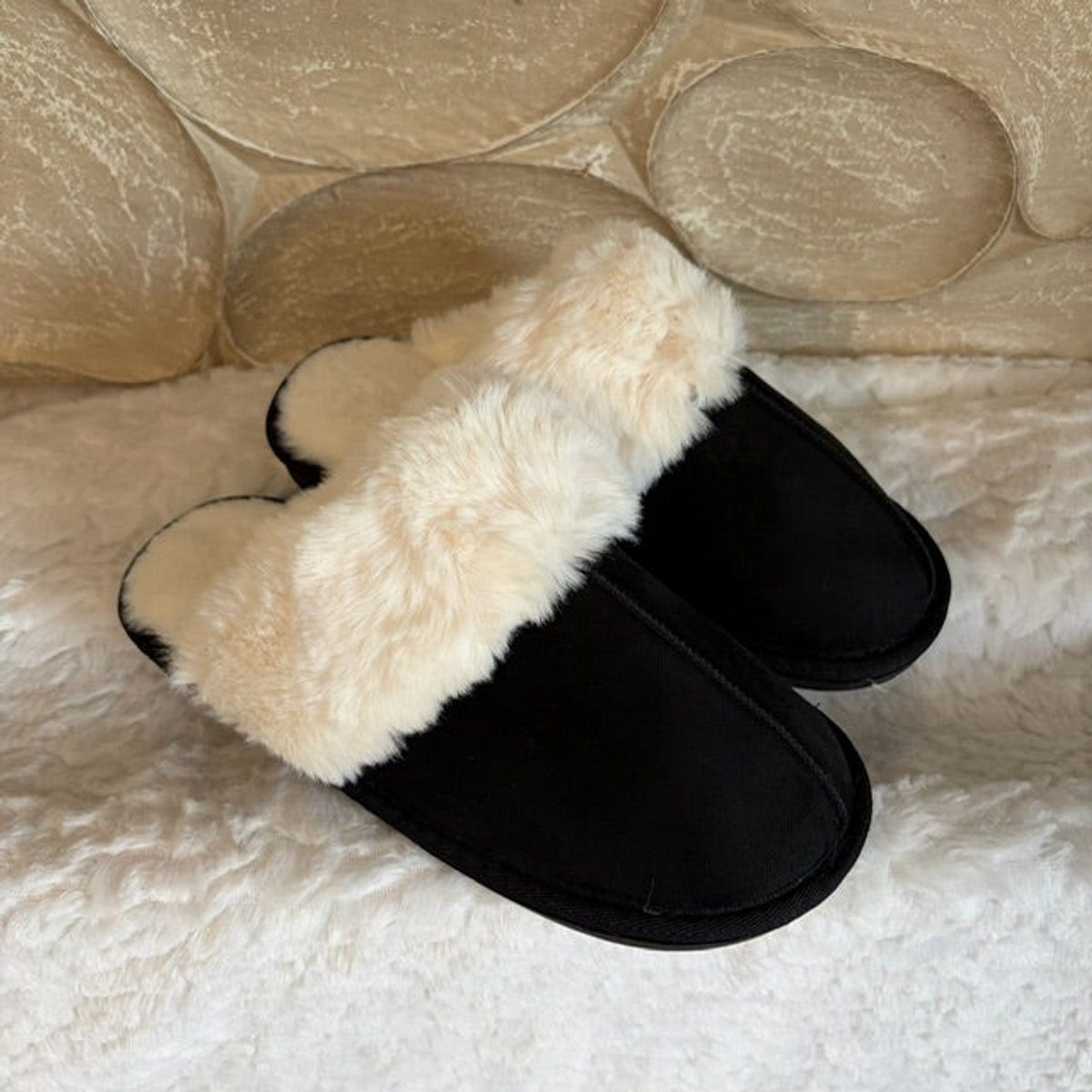 Cozy pantoffels zwart 42 / Zwart