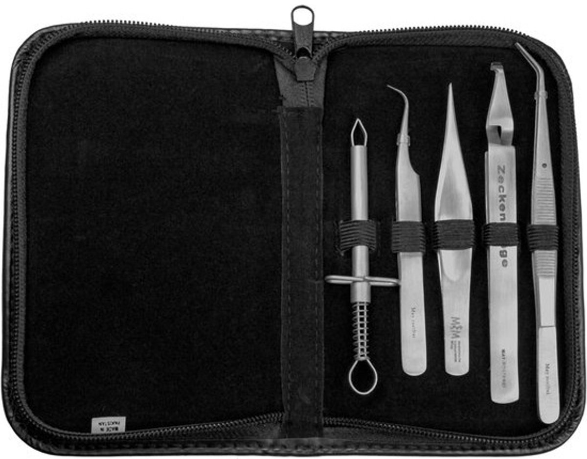 Tekenpincet en Splinterpincet Set - 5 Stuks inclusief Koffer