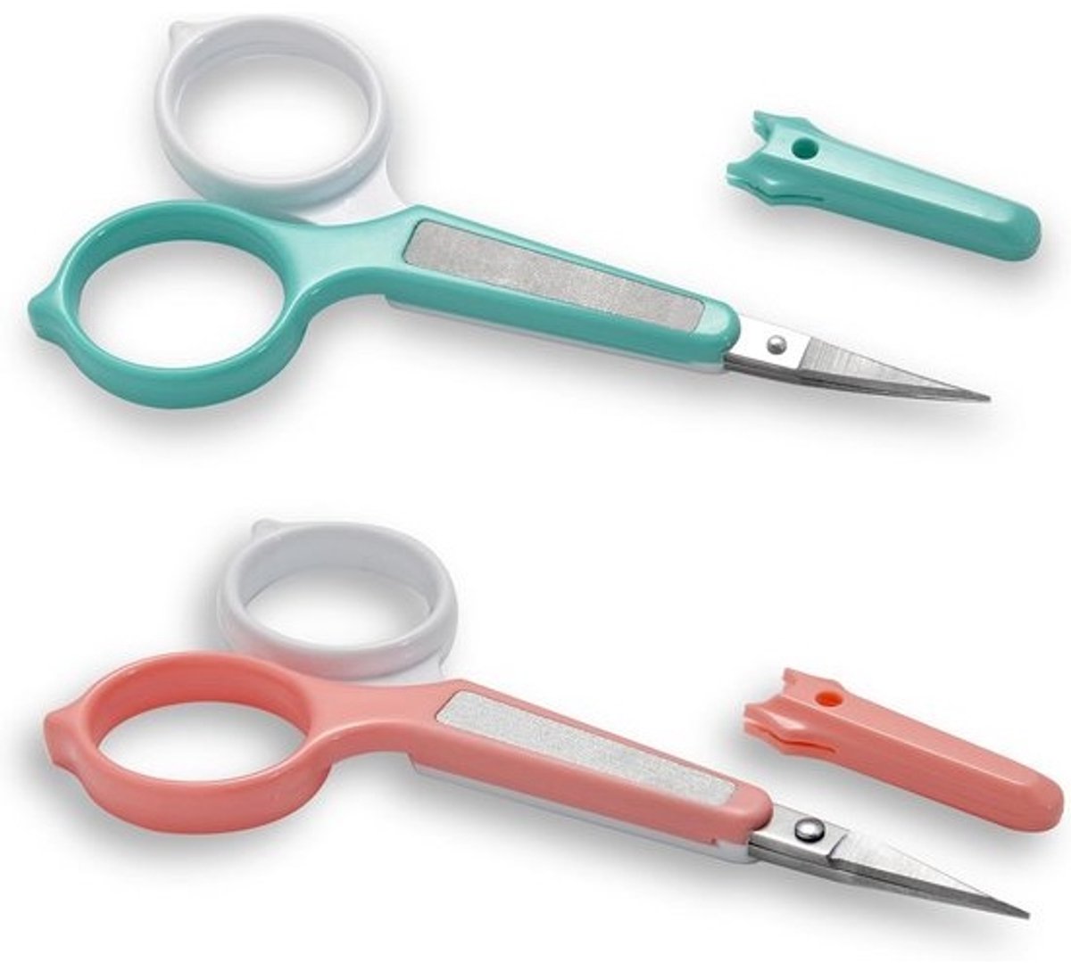 Stainless Steel Eyebrow and Eyelash Scissors Set with Safety Cap - Perfect for Shaping and Cutting