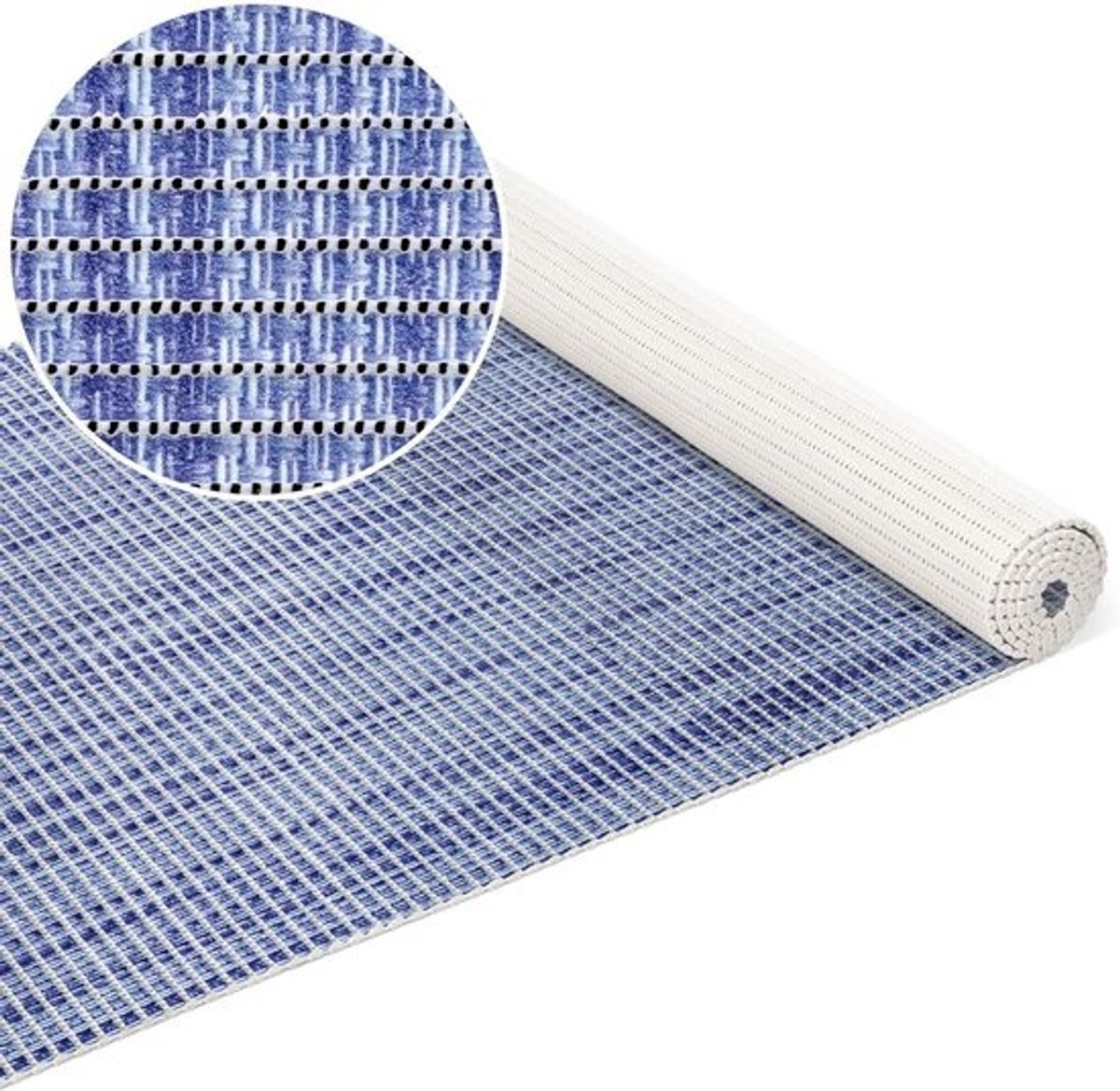 Badmat Schuimmat - Antislip badloper - Veilig in bad - Op maat te snijden - 180 x 65 cm - Blauw