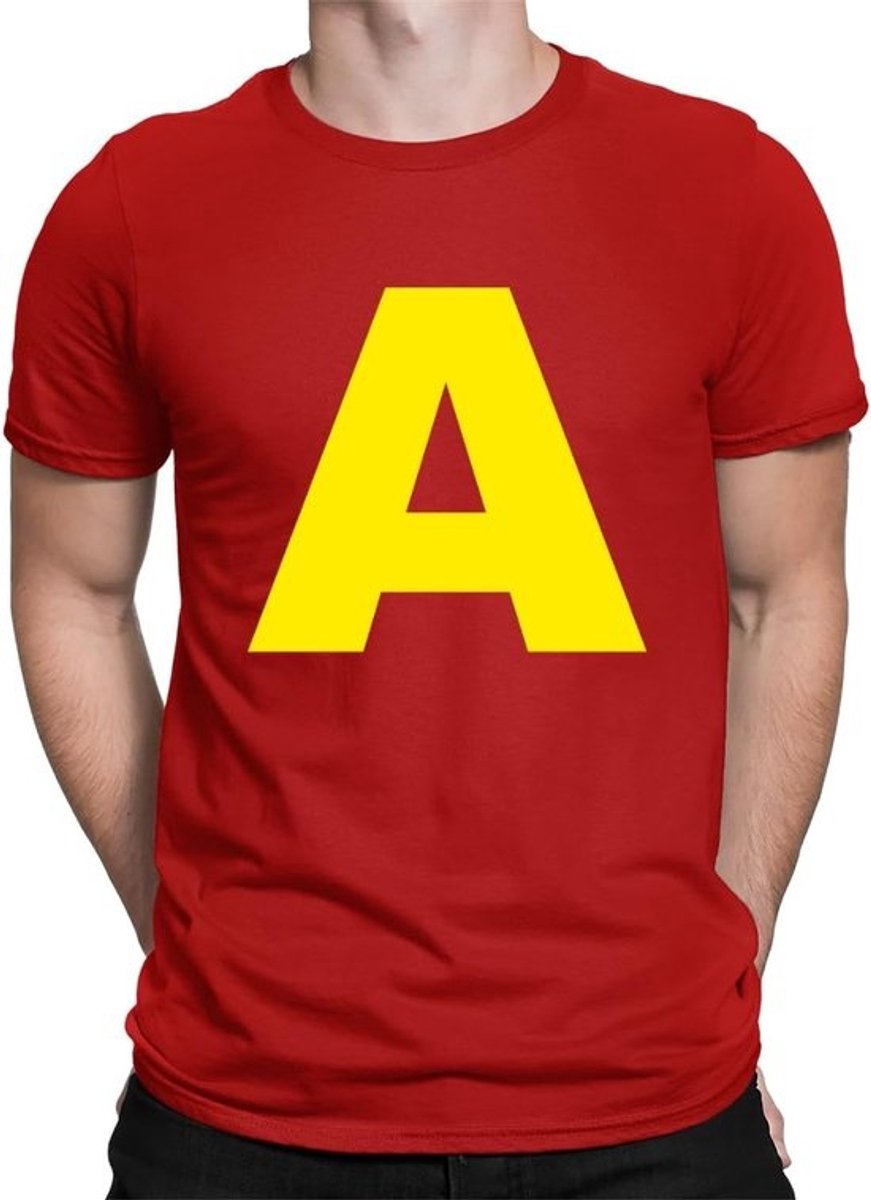 Gestreept Hoorntje Kostuum T-shirt met AST Letters voor Carnaval en Groepen - Unisex