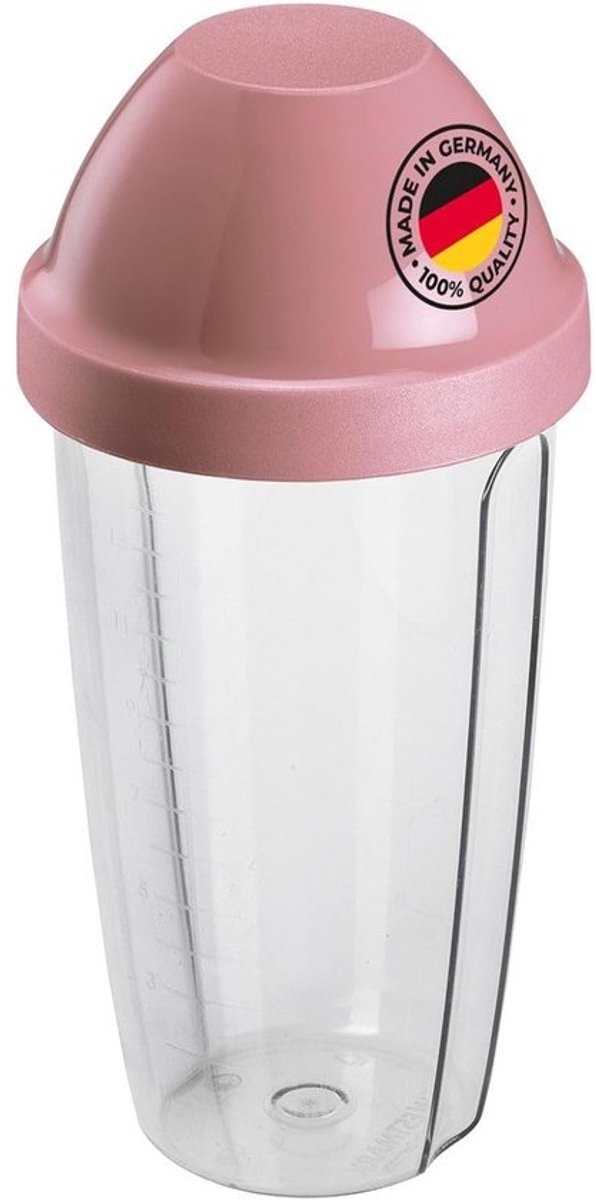 Mixbeker/Shaker 0,5 Liter - BPA-vrij Kunststof - Verwijderbare Mengschijf - Stevig Schroefdeksel - Ideaal voor Dressings, Shakes & Cocktails