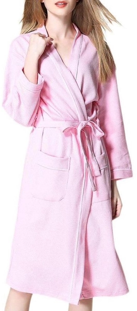 Dames Wafeljurk Zacht Katoen – Comfortabele Jurk voor Thuis & Gelegenheid – Uniseks Nacht- en Dagkleding – Meer Maten