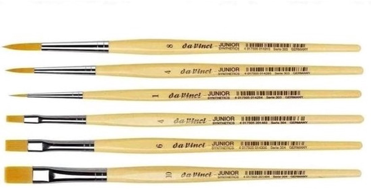 Set van 5 Ronde Synthetische Schilderkwasten voor Kinderen en Beginners