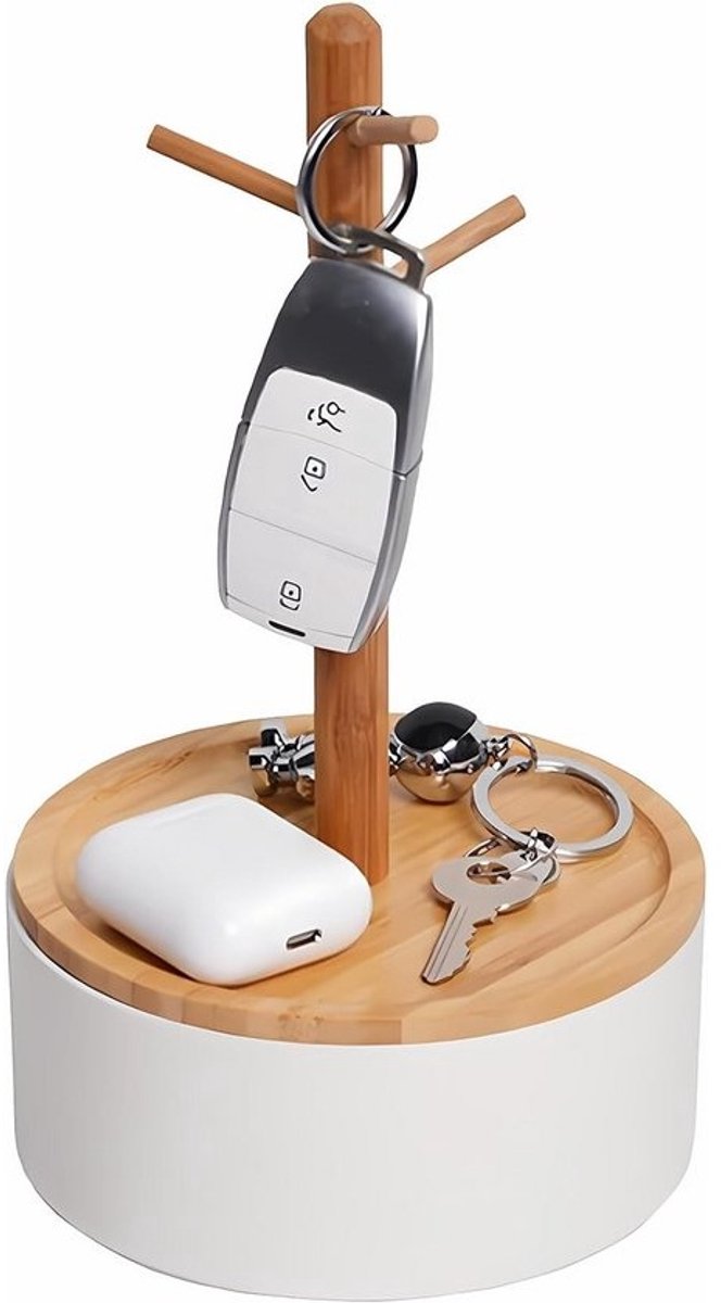 Sieradenboom met Standaard voor Oorbellen, Kettignes en Armbanden - Bamboe & ABS