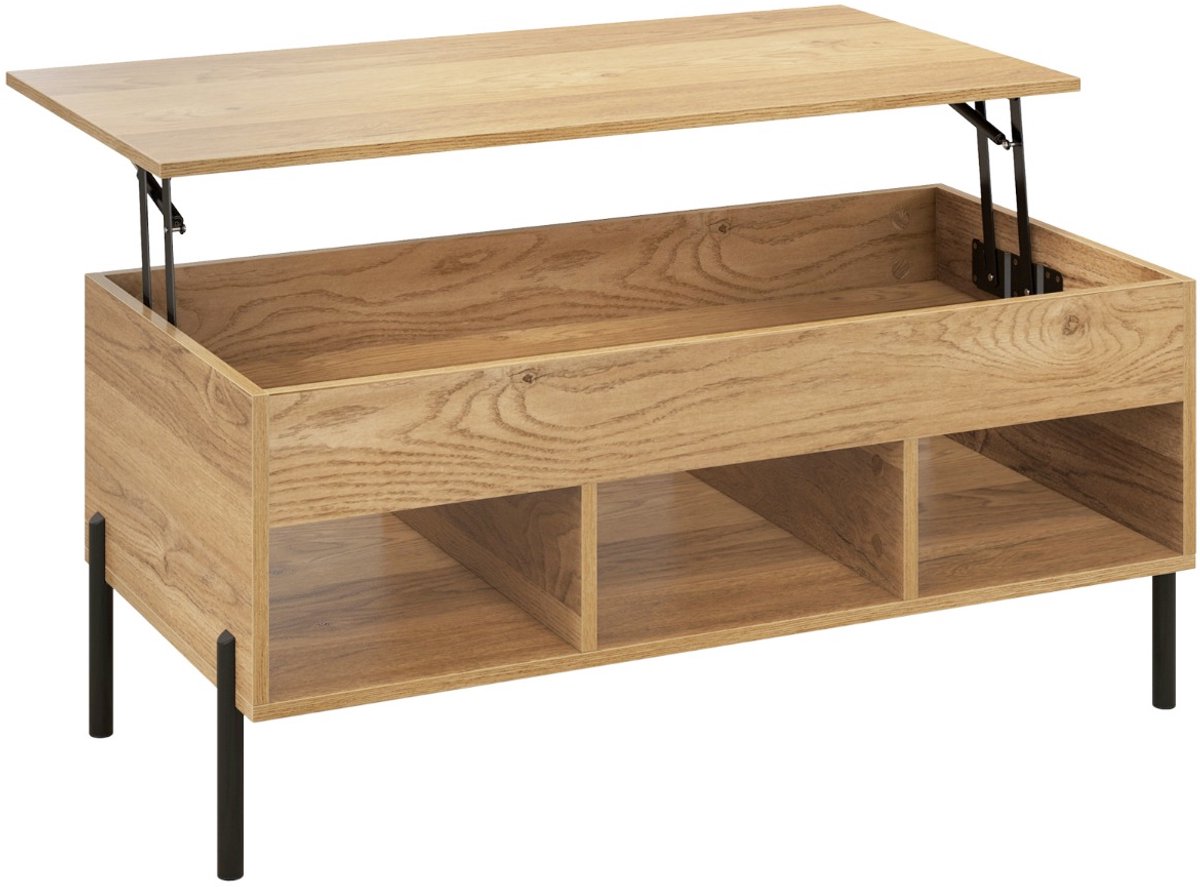 SureDeal® - Salontafel - Huiskamer - Veel Opslagruimte - Bureau - Hout - 100x50x45 cm - Bijzettafel - Consoletafel