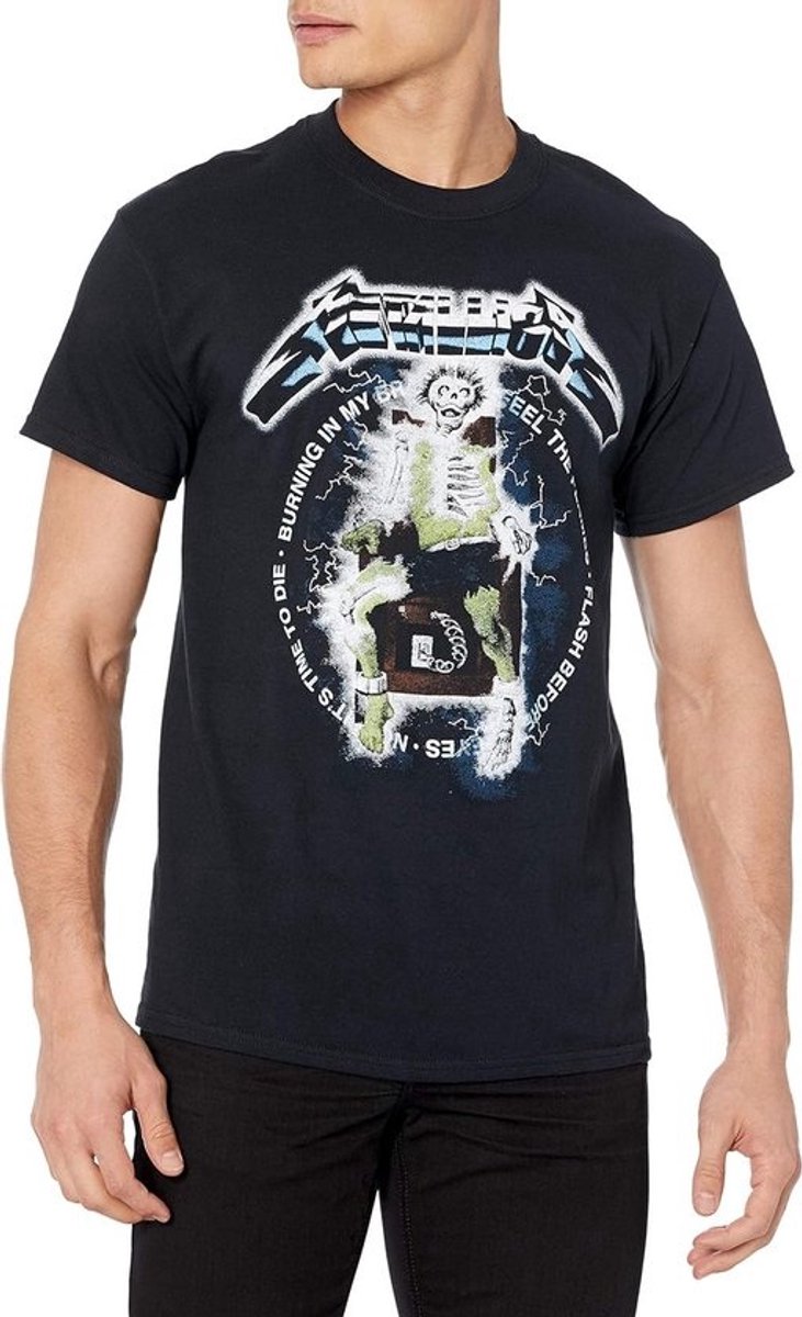 Band T-shirt Heren Zwart XL Elektrische Stoel Print
