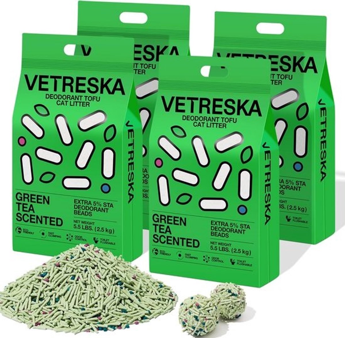 Vlokkende Tofu Kattenbakvulling met Sterke Geurcontrole en Hoge Absorptie