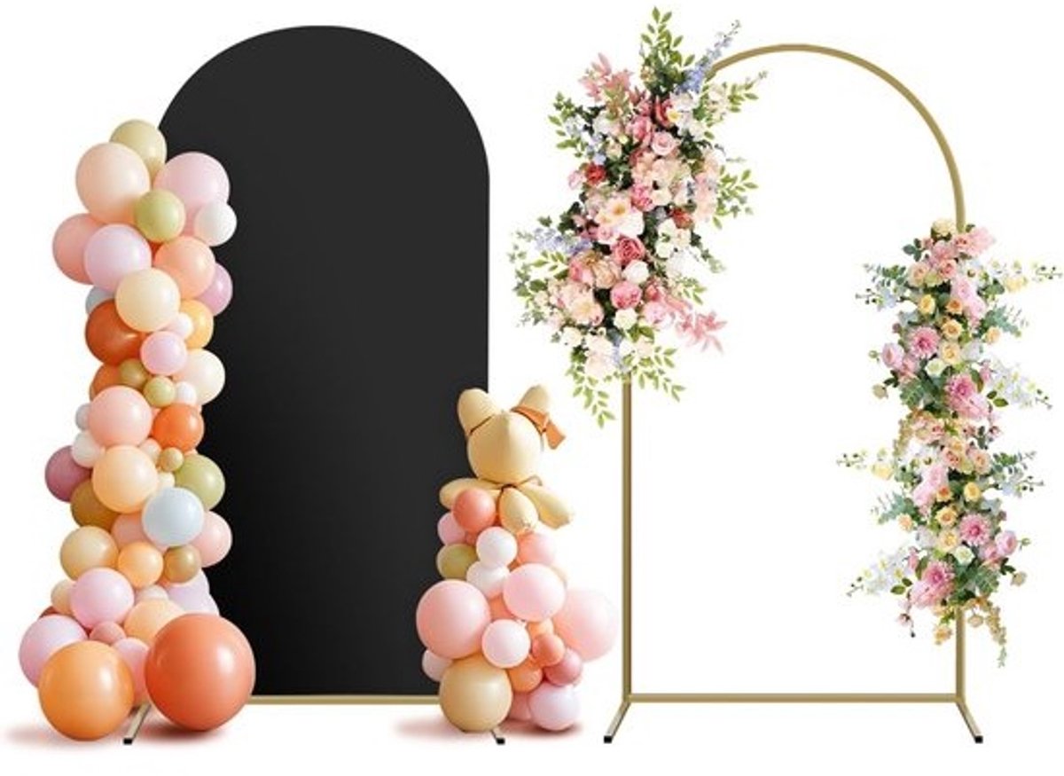 Grote Metalen Arch Slinger Set voor Achtergrond - Rechte en Gebogen Standaard voor Feesten en Bruiloften