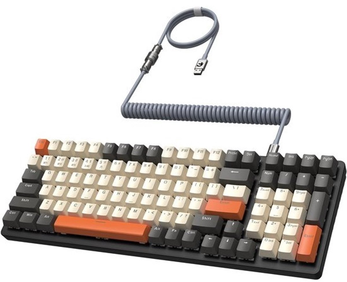 96% Mechanisch Gaming Toetsenbord Hot-swappable met 3 Modi en RGB-Verlichting