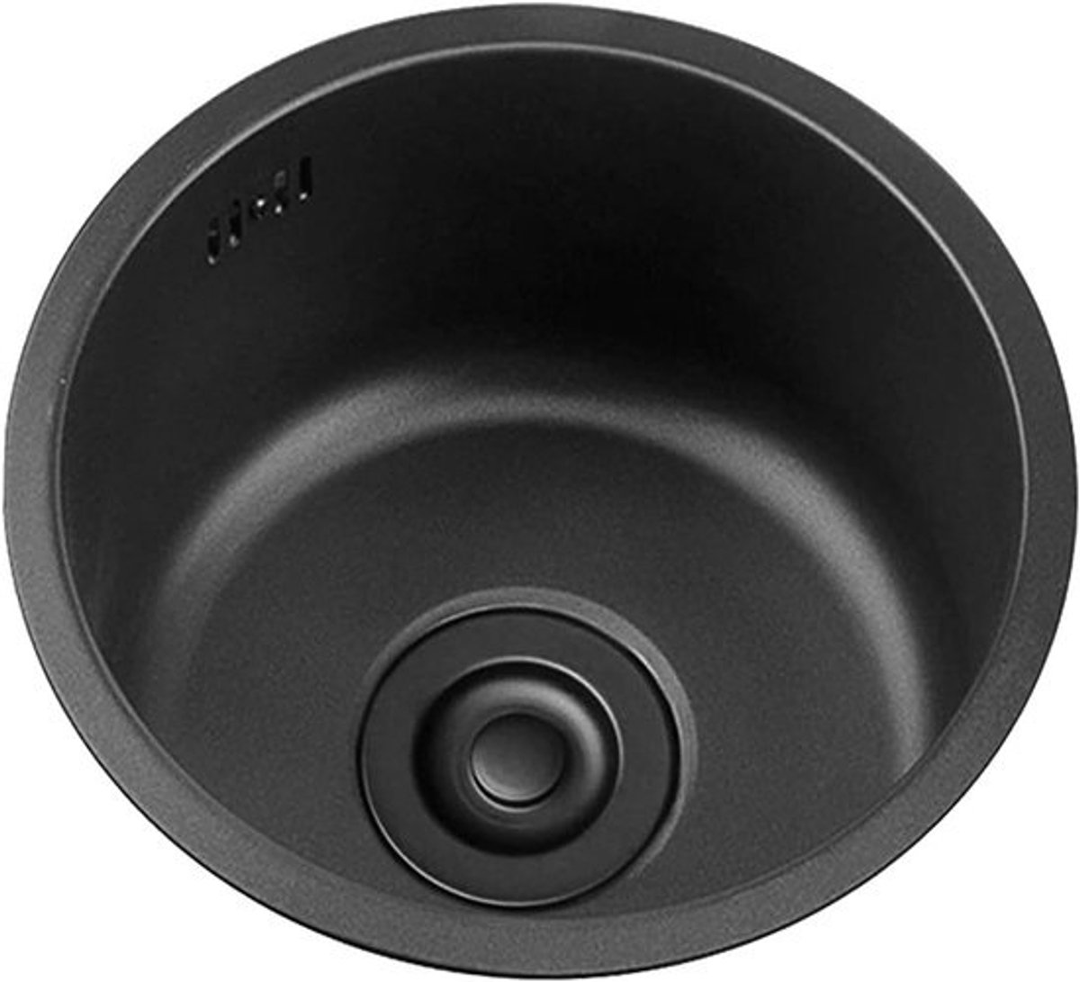 Ronde Zwarte Spoelbak voor Keuken en Badkamer - Vierkante Groenten Wassen