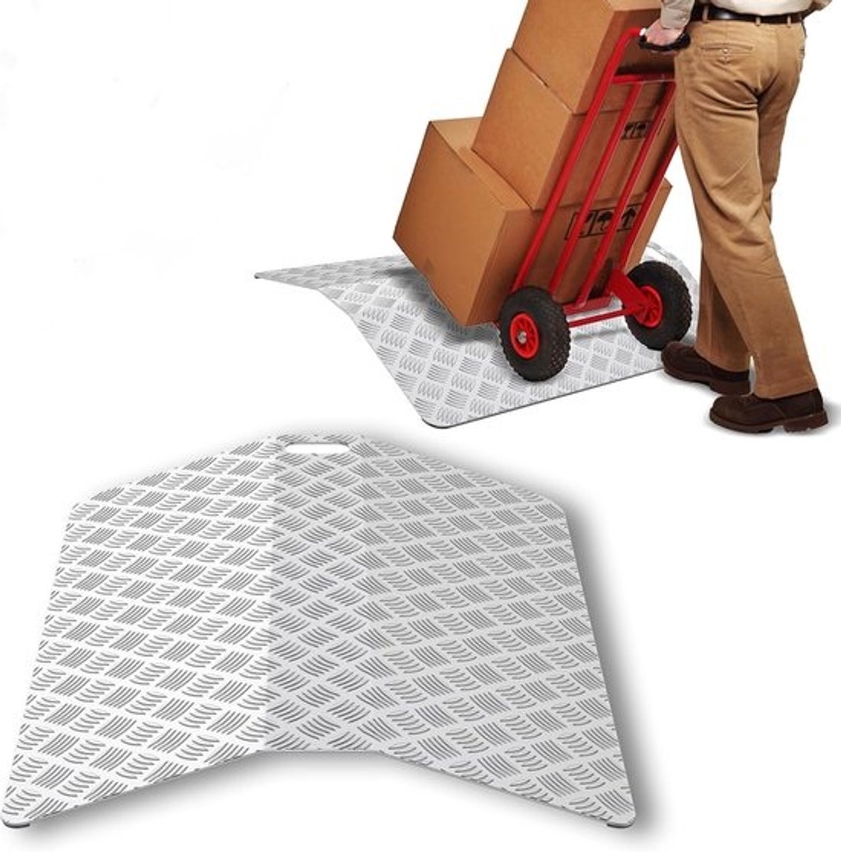 Sterke Aluminium Drempelhelling Rolstoel - Antislip Oprit voor Deur en Toegankelijkheid (270 kg)