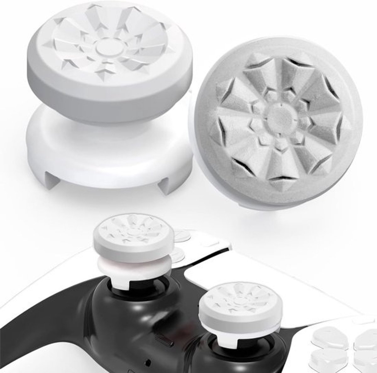 Set van 2 Siliconen Thumbsticks voor PS4 en PS5 Controllers - Verbeterde Grip en Precisie