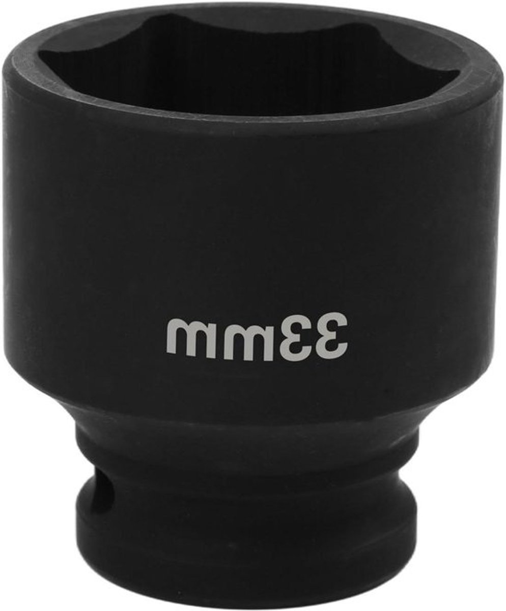 Dopsleutel Zeskant - Slagmoersleutel Bit - Wiel Verwisselen - Chroom-Molybdeen Staal - 33 mm 1/2 inch - Zwart