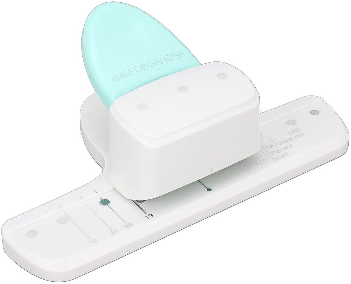 3-Hole Paper Puncher met 4mm Diameter, 5mm Papierinvoer en 8 Vellen Capaciteit voor School en Kantoorgebruik