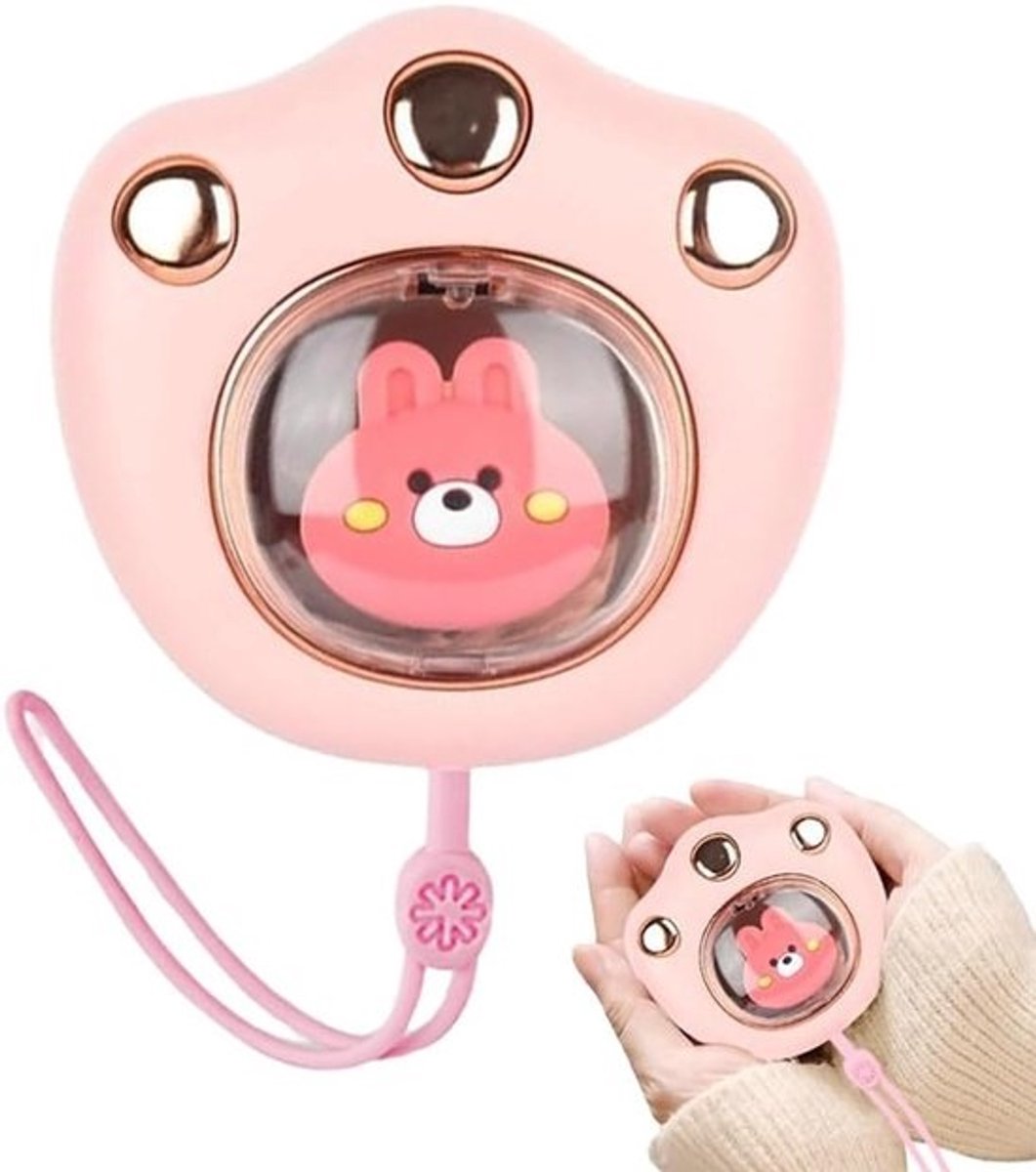 Elektrische Handwarmer - Zakwarmer Herbruikbaar - Winterse Warmte - Drie Verwarmingsstanden - 12 x 10 x 5 cm - Roze
