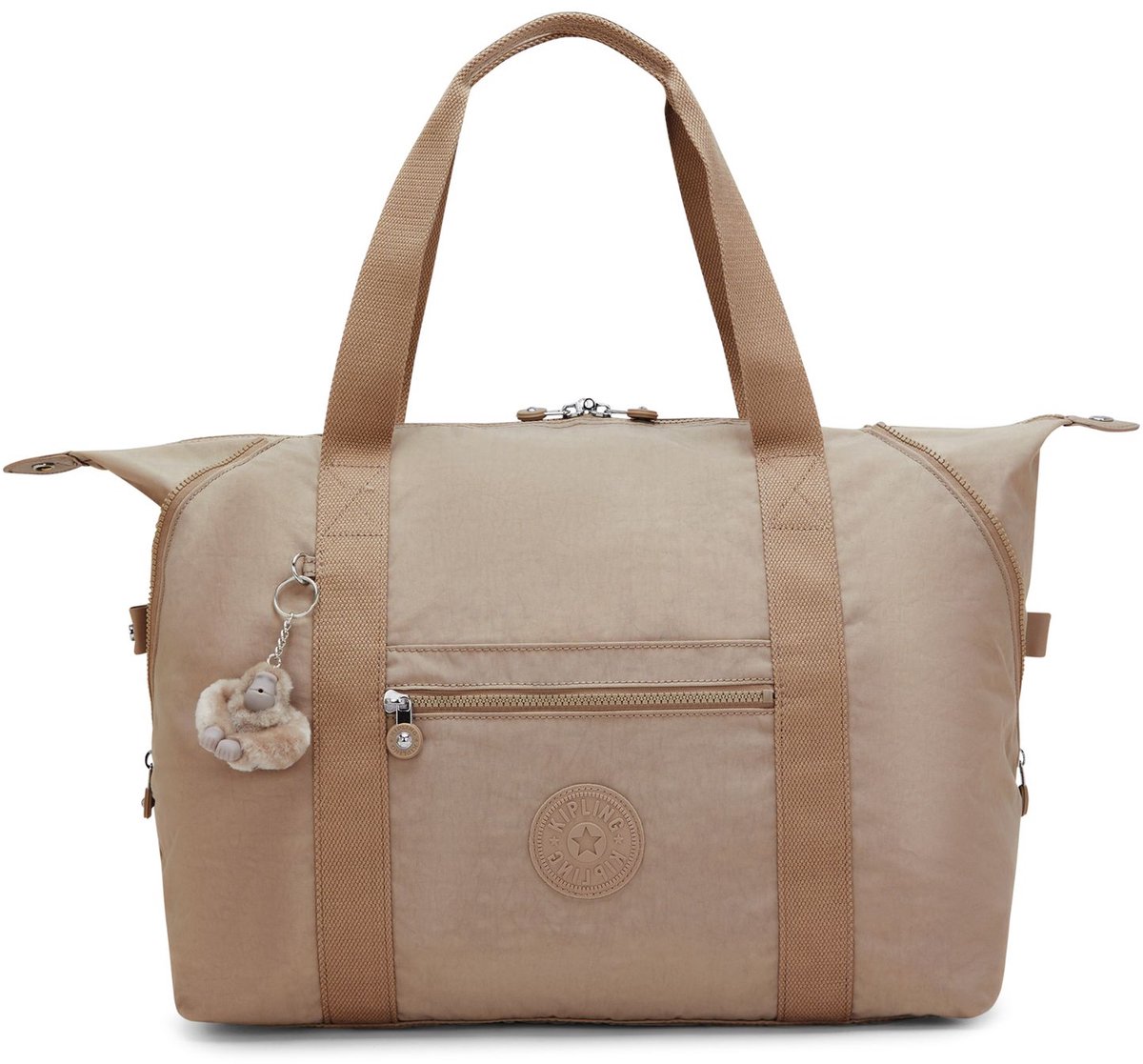 kipling reistas sporttas Eyes Wide Open Art M Travel Tote M Tan Beige Taupe