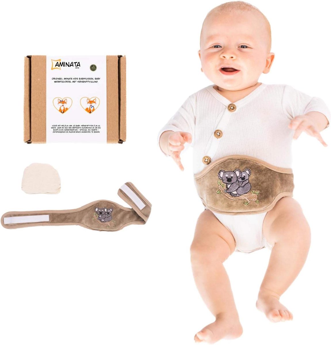 Warmara Warmtekussen Baby - Baby Warmtekussen - Warmtekussen - Donkerbruin - 25cm x 15cm x 3cm