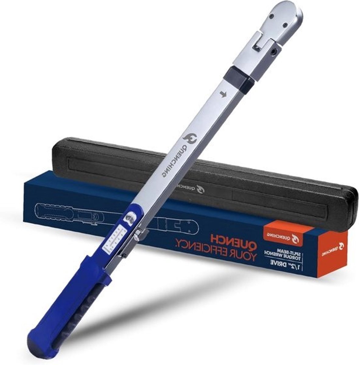 Momentsleutel - Torque Wrench - Nauwkeurig Aandraaien - Snelle Koppelinstelling - 1/2 Inch Drive - Zilver