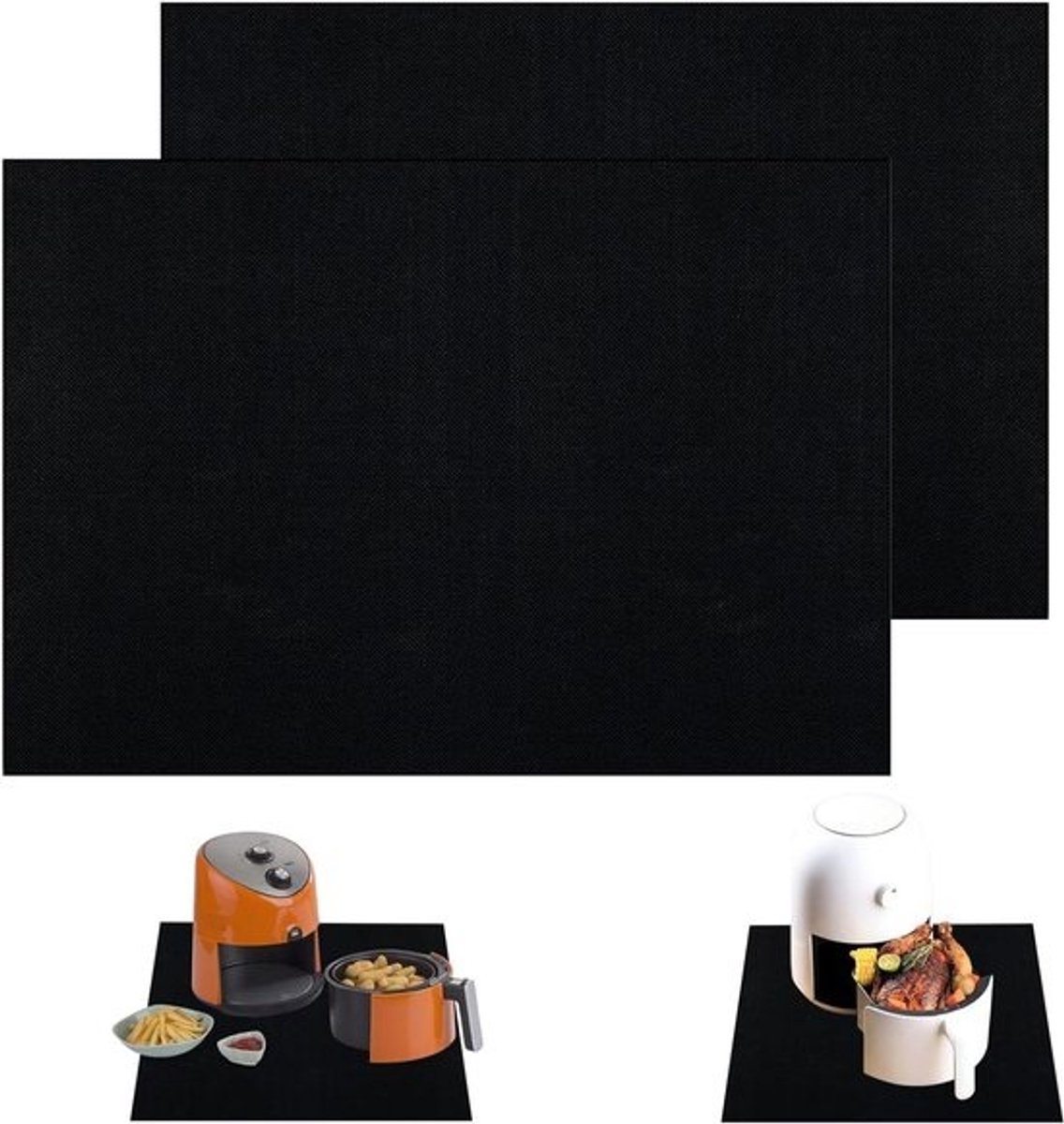 Vuurvaste Onderleggers - Grillmat Hittebestendig - Bescherming Oppervlakken - Aanpasbaar Op Maat - 40 x 60 cm - Zwart