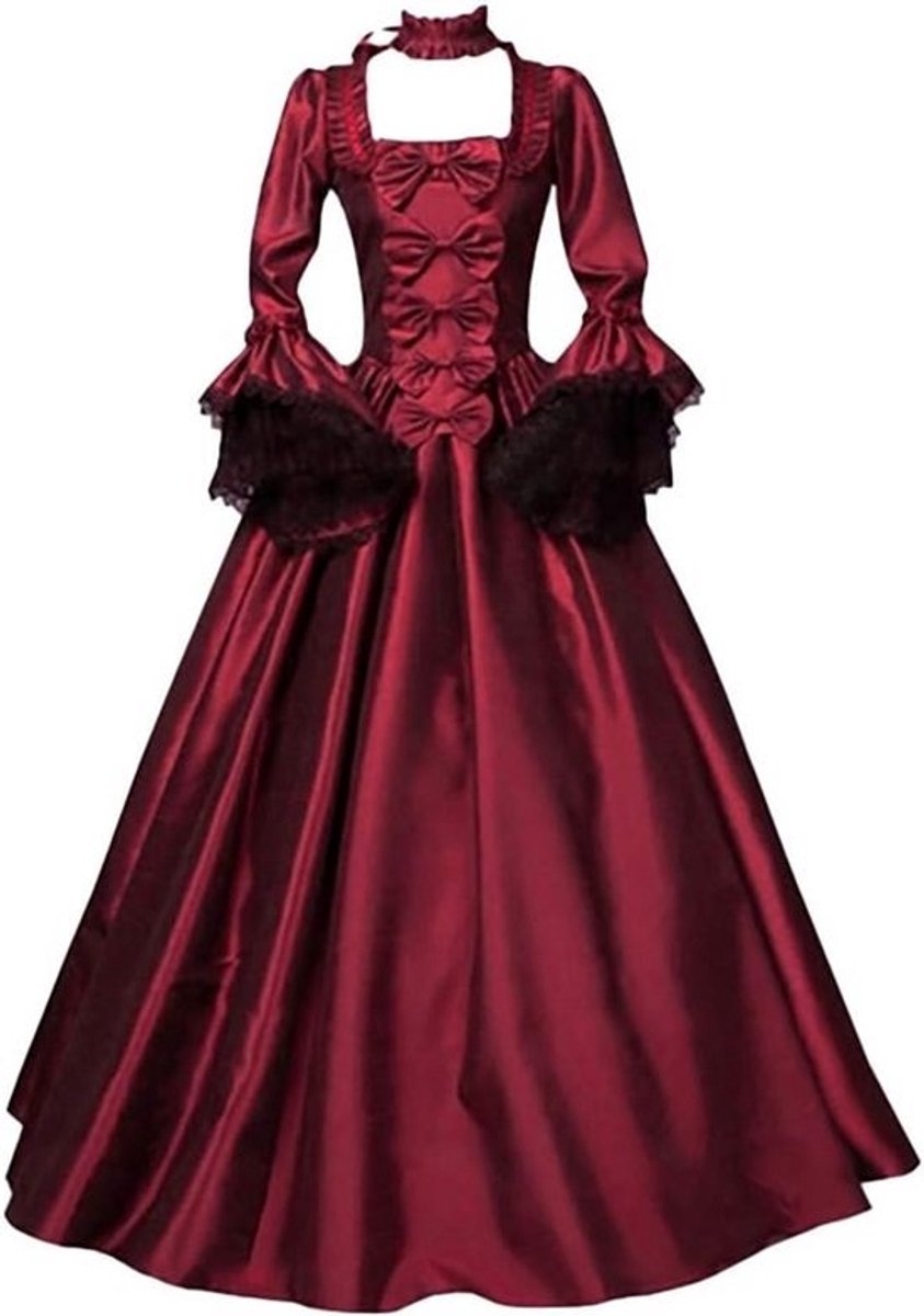Vintage Victoriaanse Jurk voor Dames - Middeleeuws Baljurk Kostuum