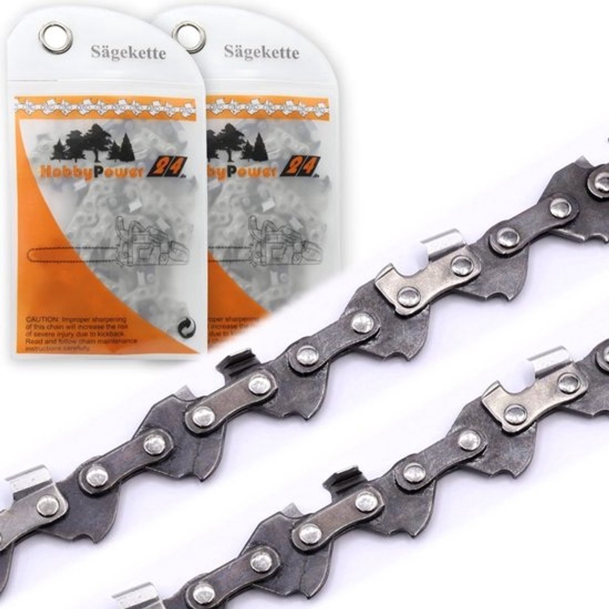 2 Stuks Vervangende Zaagketting voor Kleine Accu Kettingzaag, 12,5 cm, 28 Schakels