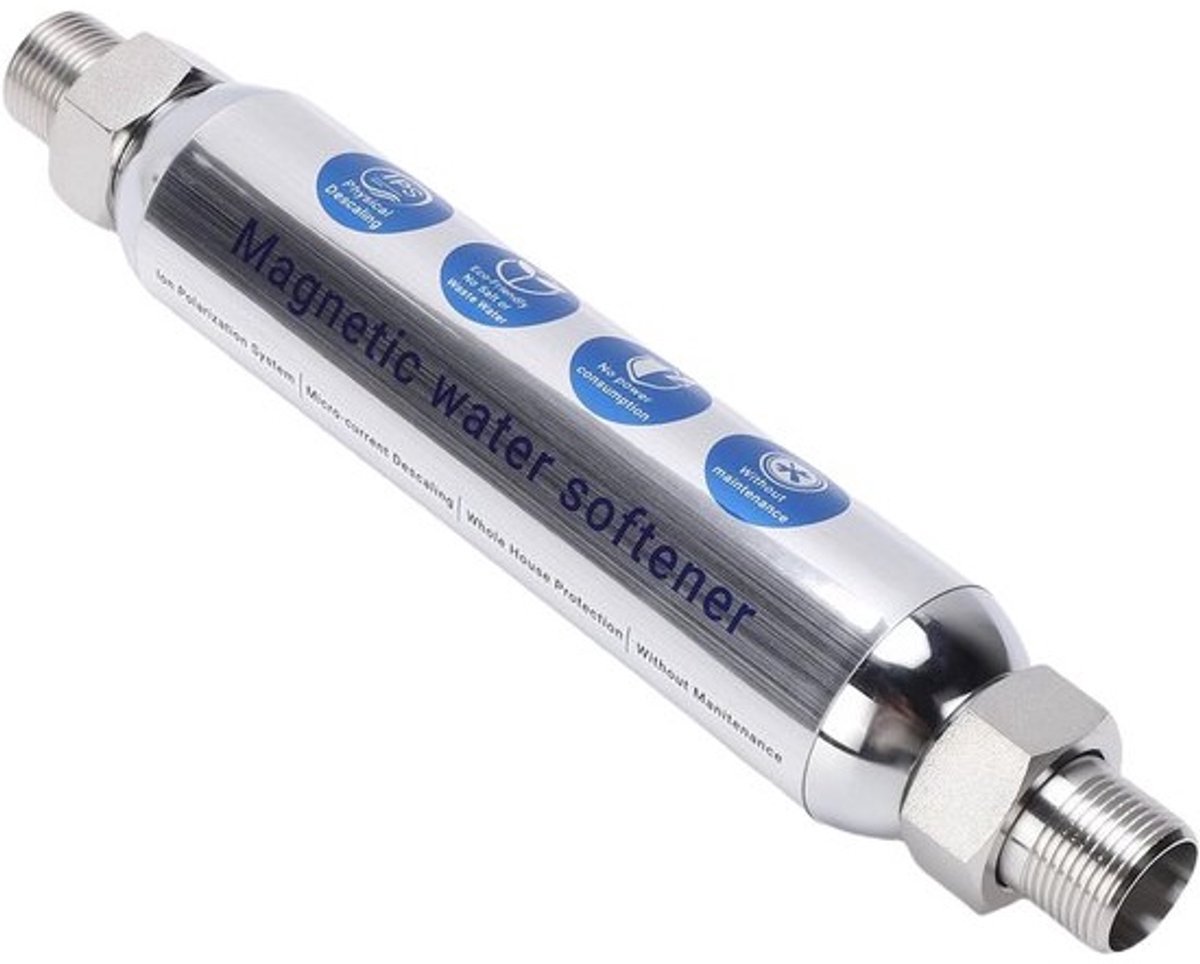 Waterontharder Huis - Kalkvrij Systeem - Leiding Bescherming - Ionenpolarisatie IPS - 3/4 Inch - Zilverkleurig