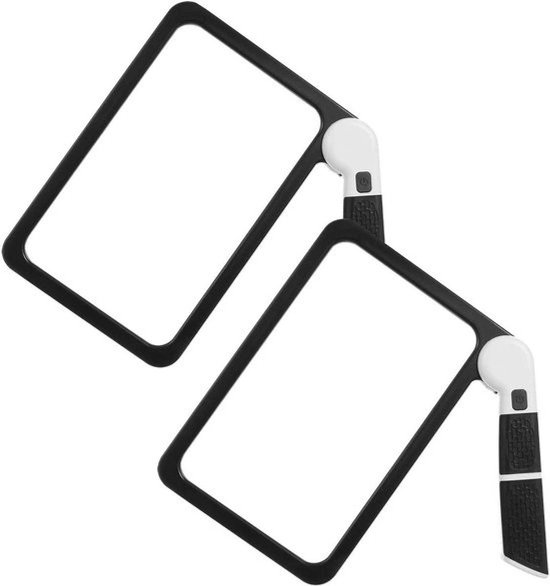 Opvouwbare Leesloep - Vergrootglas met Licht - Kleine Letters Lezen - Dubbel Verlicht - 30cm Uitgevouwen - Zwart