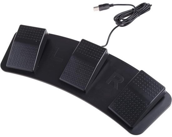 USB Voetpedaal - Voet Switch Controller - Computer Bediening - Aanpasbare Functies - 39.8 x 16 x 5 cm - Zwart — afbeelding 2