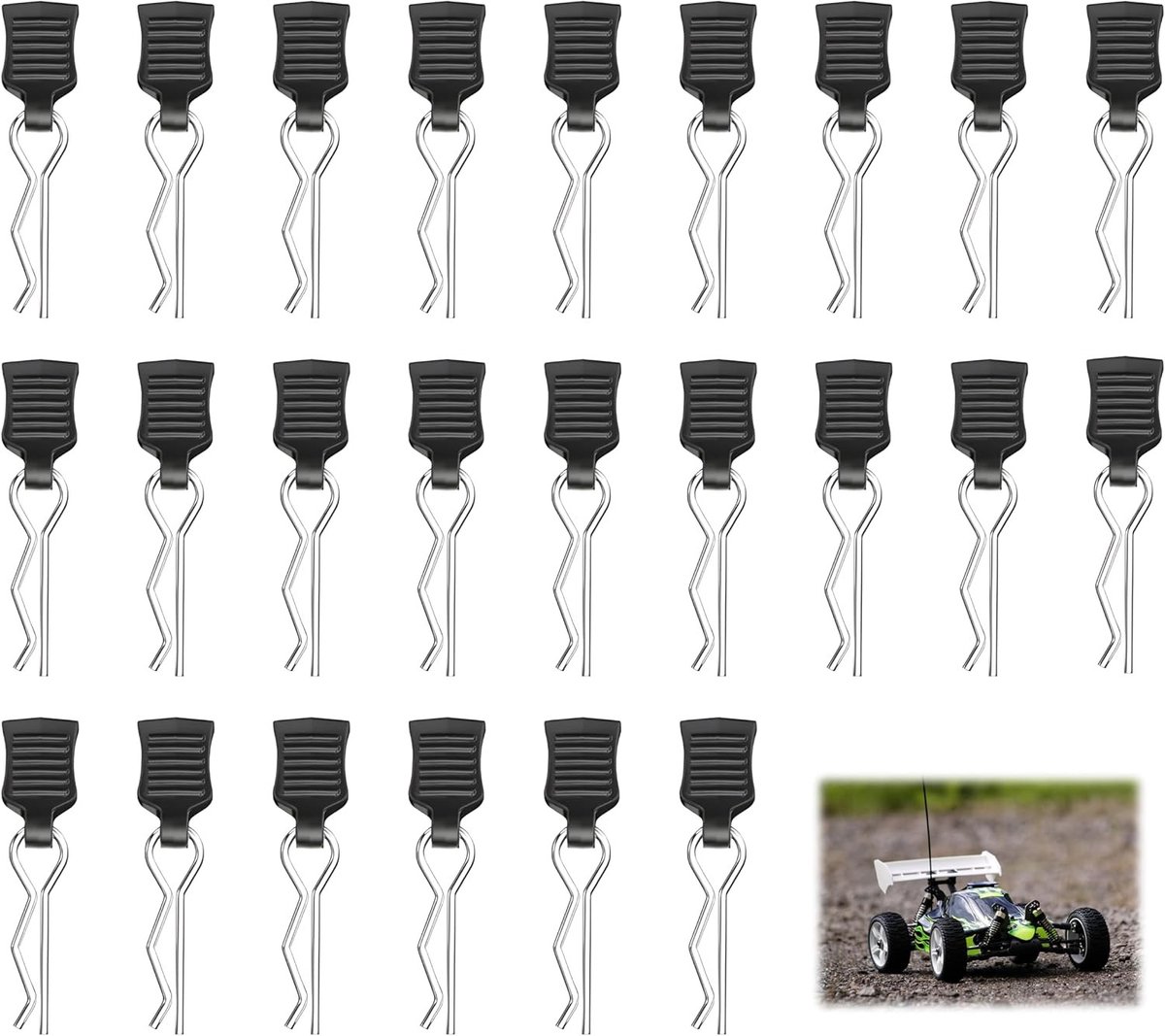 24 Stuks RC Body Clips voor Op afstand Bestuurde Auto's, R Pins voor Model Shells en Accessoires