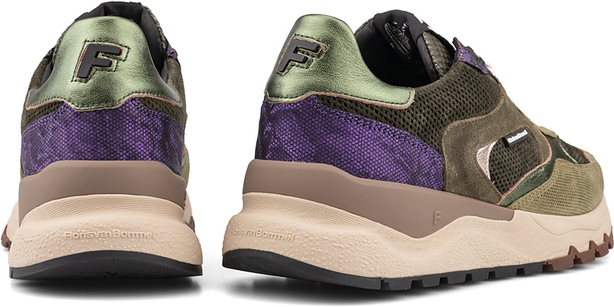 Floris van Bommel - Dames sneaker - Artikel Treni 02.12 SWF.10164.50.01 - Groen combinatie - Maat 39