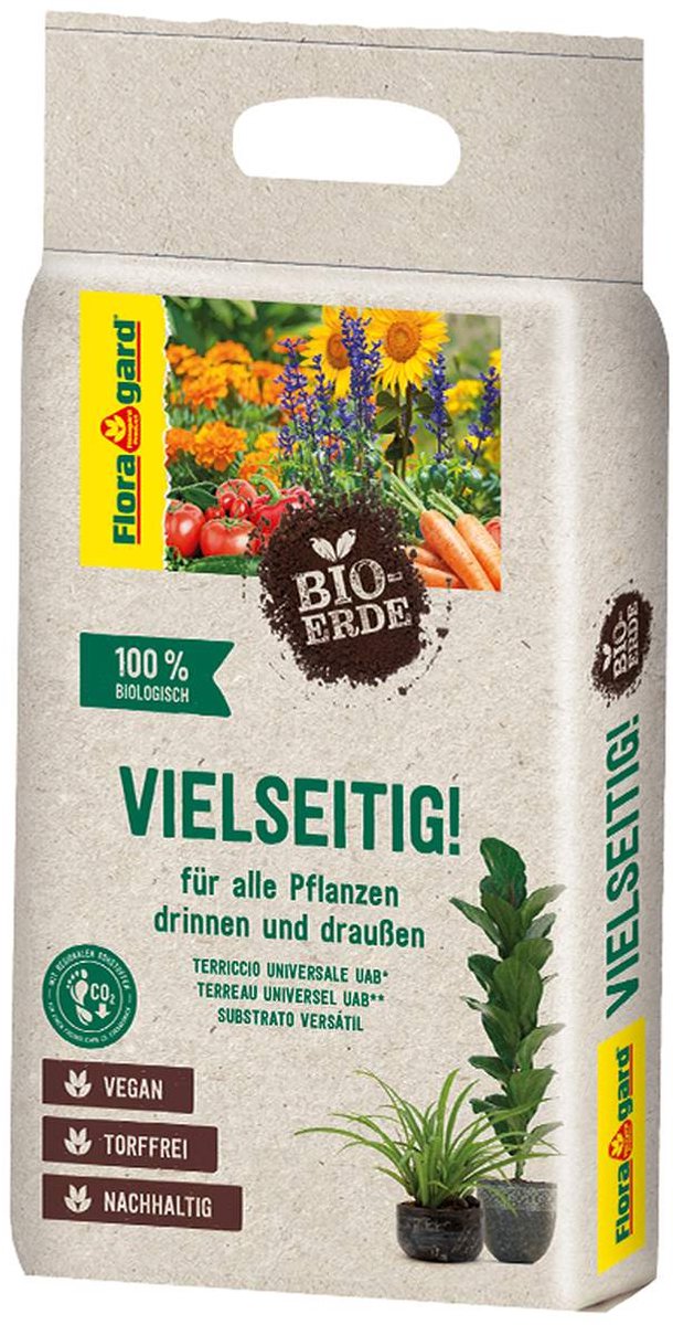 Floragard Bio-Aarde Veelzijdig Binnen en Buiten 3 Liter