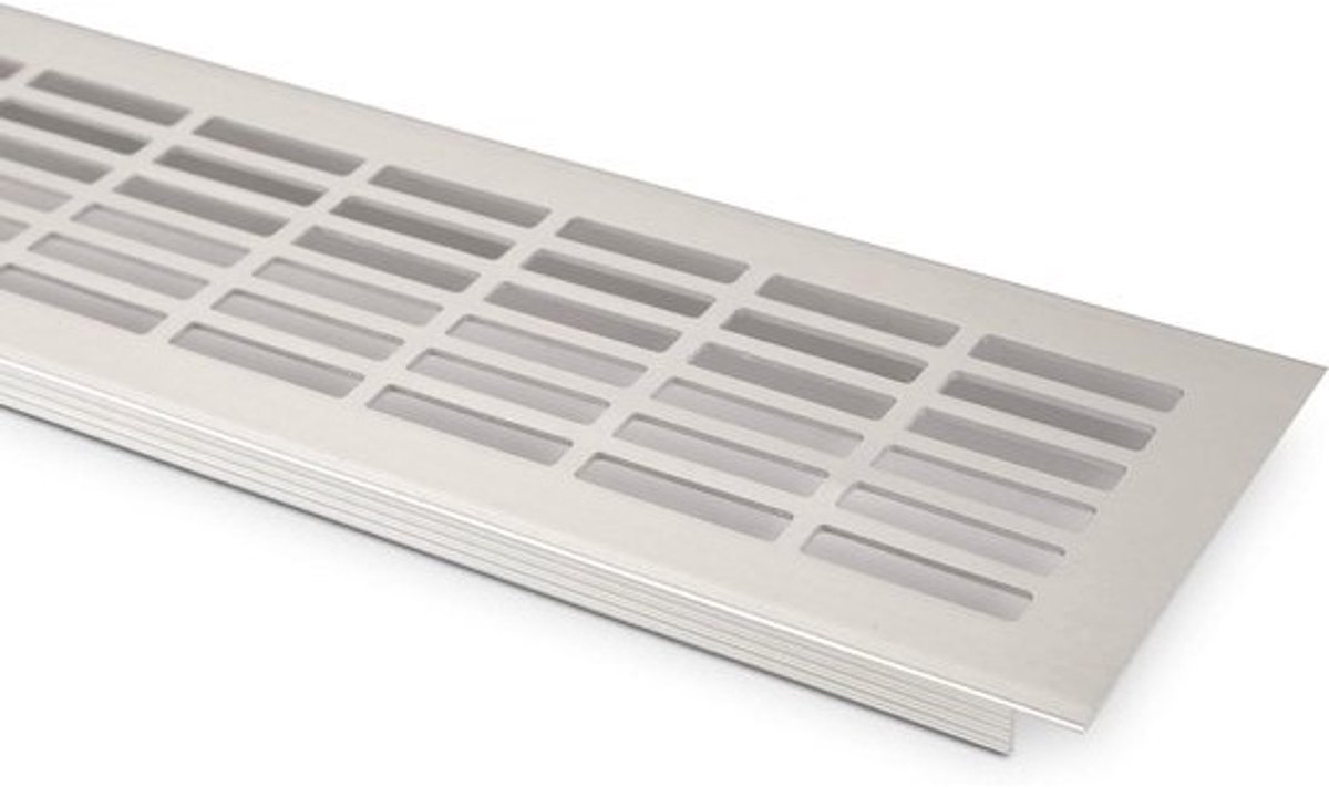 Ventilatierooster - Geperforeerd rooster - Ventilatie aanbrengen - Sleufperforatie - 480 x 81 mm - Zilver