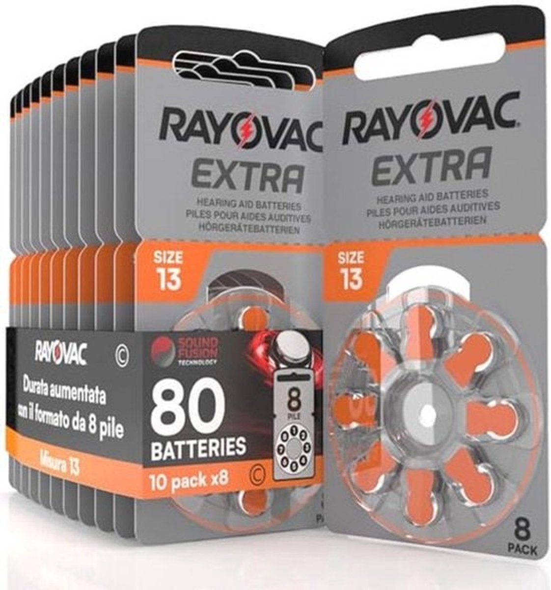 80 Hoortoestelbatterijen Maat 13 - Duurzaam en Betrouwbaar
