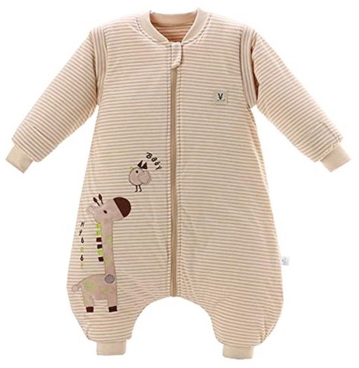 Baby slaapzak met afneembare mouwen en voeten, 2,5 TOG, geschikt voor 1-6 jaar, biologisch katoen, comfortabele slaapoplossing