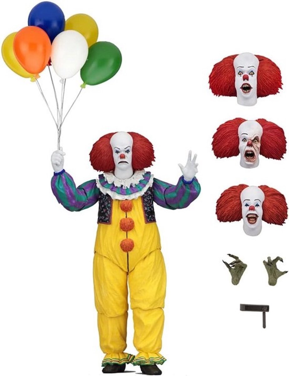Actiefiguur Ultimate Pennywise - Horrorfiguur Clown - Verzamelaarsstuk - Gedetailleerd ontwerp - 7 inch - Meerdere kleuren
