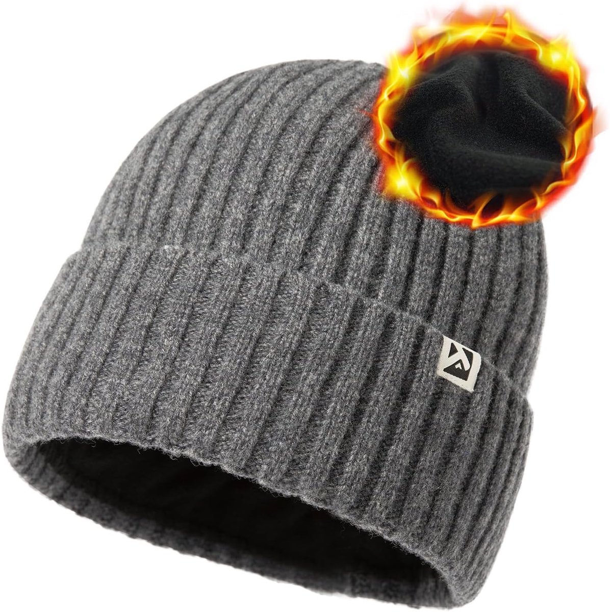 Merino Wol Beanie voor L/XL/XXL - Fleece Gevoerd Hoofddeksel voor Koude Winterdagen en Warmte