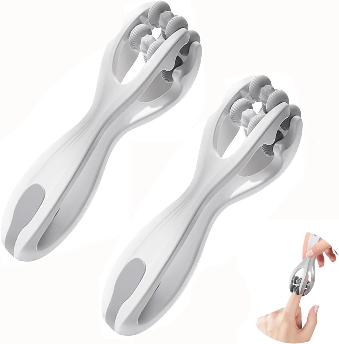 2-in-1 Vinger en Hand Massage Roller - Verlichting Carpaal Tunnel Syndroom, Stress Vermindering en Verbetering van Bloedcirculatie