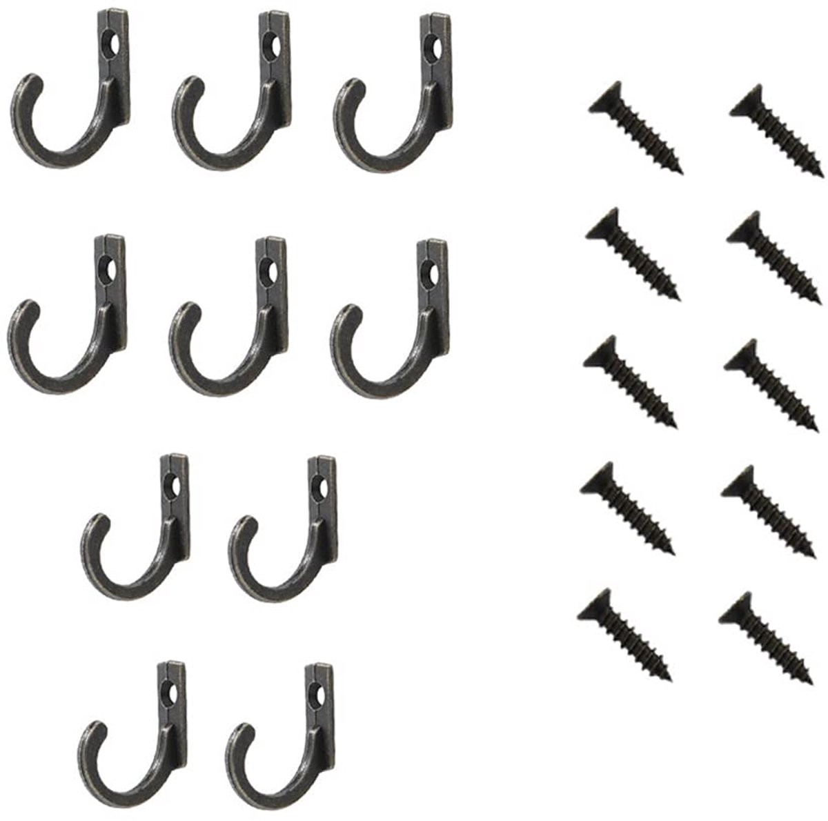 10 STKS Wandmontage Haak Hangers Enkele Haak Achterdeur Keuken Bad Heavy Duty voor kleding, Gewaad, Handdoek, Hoed - ShopVlot