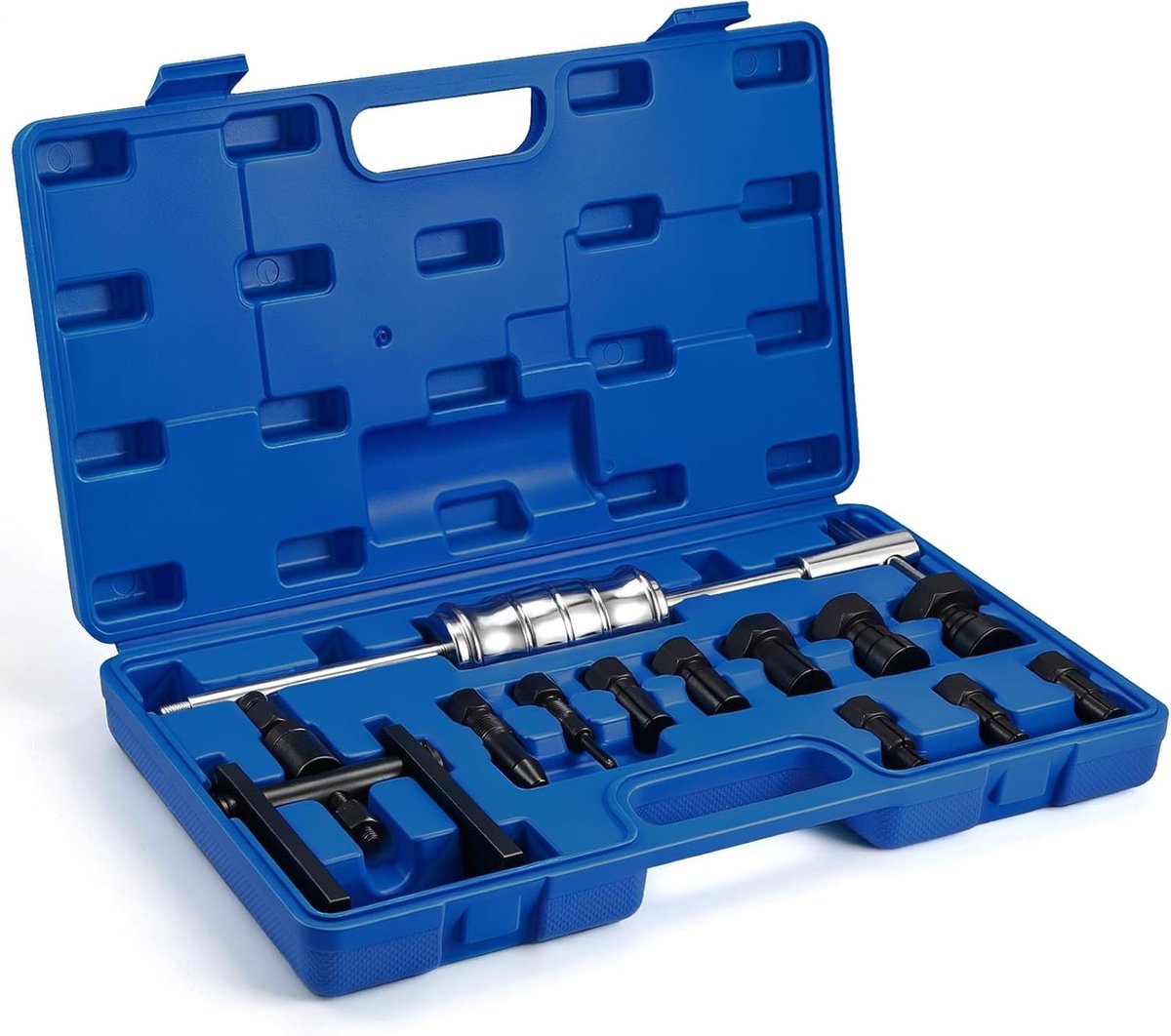 12-delige interne lagertrekker set met schuifhamer en 2-arm trekker voor lagers 8-32mm, ideaal voor mechanische klussen en onderhoud